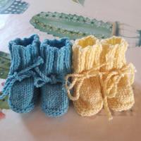 Scarpine neonato fatte a mano maschio nuove