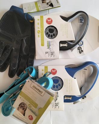 Collari estensibile max20kg/35+Guinzaglio+Guanto 