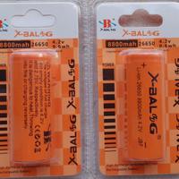2 Batterie 26650 Polo Piatto 4,2V 8800 mAh