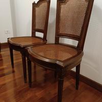 Coppia sedie francesi in legno di ciliegio 