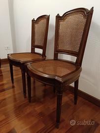 Coppia sedie francesi in legno di ciliegio 