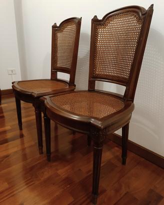 Coppia sedie francesi in legno di ciliegio 