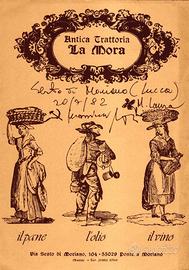 Cartolina Promozionale Antica Trattoria La Mora
