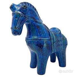 Cavallo in ceramica Rimini Blu aldo londi