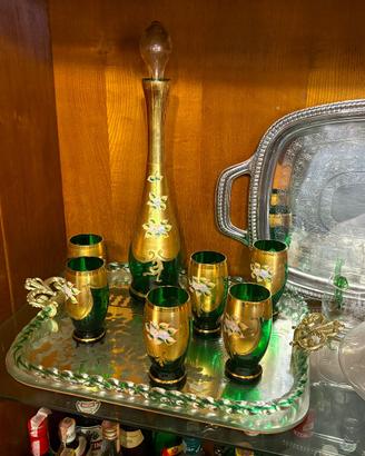 Servizio da Liquore Vintage in Vetro di Murano