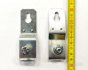 Set 2 Staffe di Supporto in Acciaio Zincato 