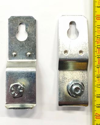 Set 2 Staffe di Supporto in Acciaio Zincato 