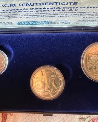 Trittico Monete in argento  Messico 1985