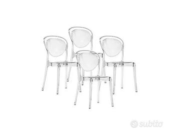 4 sedie NUOVE Calligaris Parisienne trasparenti