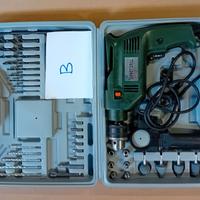 trapani con mandrino mm 1-13/500W con 33 accessori