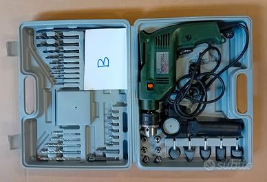 trapani con mandrino mm 1-13/500W con 33 accessori