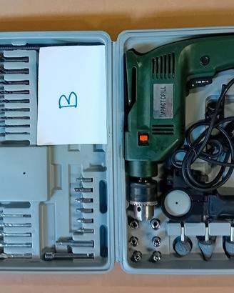 trapani con mandrino mm 1-13/500W con 33 accessori