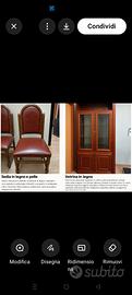 Sedie e vetrina