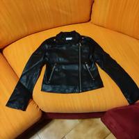 Giubbino similpelle nero bambina 12/13 anni