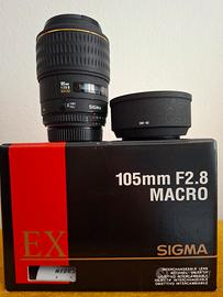 Obiettivo Sigma 105mm F2.8 D EX Macro x Nikon