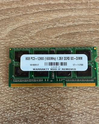 Modulo Ram notebook 8gb DDR3
