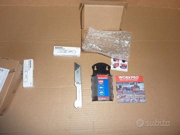 Cutter inox e dispenser con 100 lame Workpro