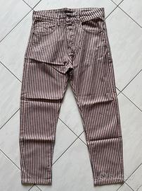 Pantalone Carrot Fit Gianni Lupo Righe Tg.S/42