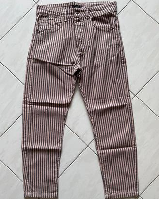 Pantalone Carrot Fit Gianni Lupo Righe Tg.S/42