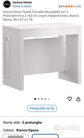 Tavolo console allungabile