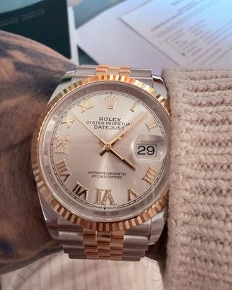 Rolex date just oro e diamenti 36 mm