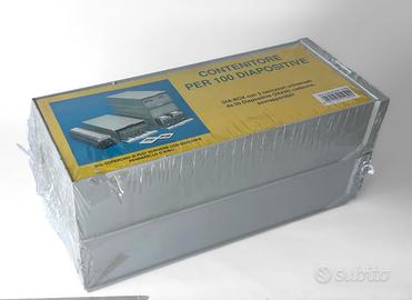 Dia-Box 2 contenitori tray per 100 diapositive