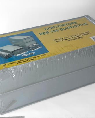 Dia-Box 2 contenitori tray per 100 diapositive