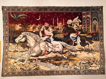 Arazzo vintage a tema Arabian Nights in velluto