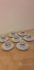 Set tazzine da caffè con fiori