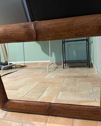 Specchio con cornice in legno 80x60 cm