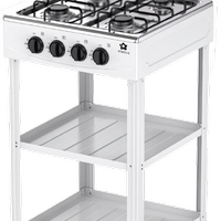 FORNELLO A GAS 4 FUOCHI CON DOPPIA BASE APPOGGIO