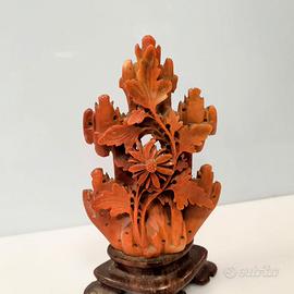 Scultura cinese in pietra saponaria