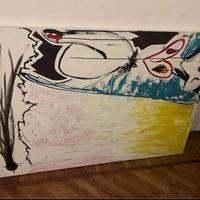 Dipinti astratti su tela di grandi dimensioni