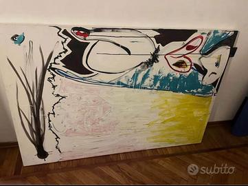 Dipinti astratti su tela di grandi dimensioni