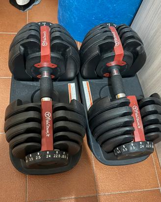 Coppia Manubri Regolabilj 2,5-24kg con basi