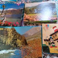 4 Puzzle anni 70 80 e puzzle regioni in legno