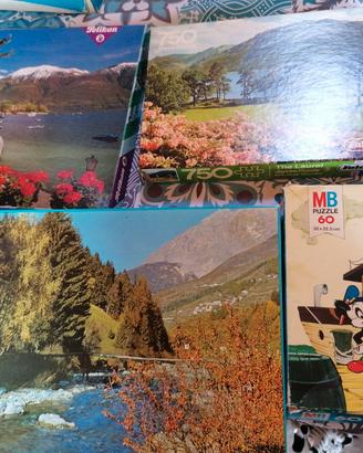 4 Puzzle anni 70 80 e puzzle regioni in legno