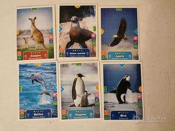 6 figurine Animal action 3D Kinder