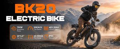 eBIKE 20Ah 48V 50km/h RANGE 80km APP 750W 20x4"