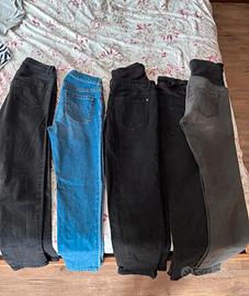 5 paia pantaloni premaman tg M