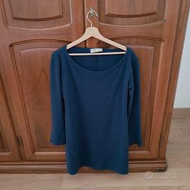 Maglia/blusa blu manica 3/4 – elegante e comoda