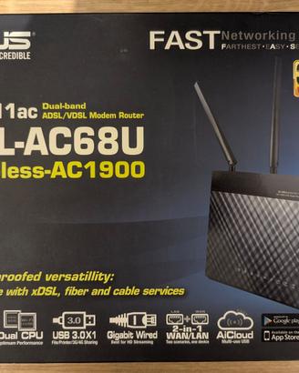 Router Wi-Fi ASUS DSL-AC68U Dual-Band AC1900