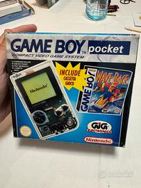 Nintendo Game Boy Pocket Clear GIG Bundle Completo