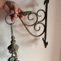 Porta Tea light in ferro con supporto