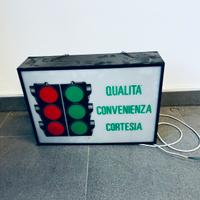 Insegna luminisa vintage doppia faccia