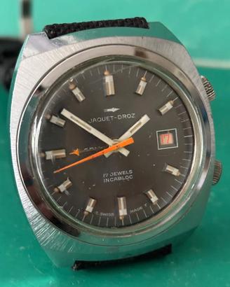 Jaquet Droz orologio svegliarino con data anni 70