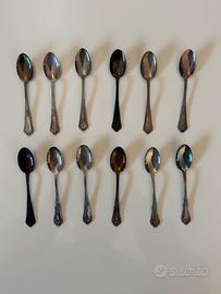 Set di 12 cucchiaini in Argento 800 anni 50’