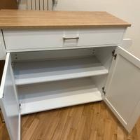 Mobiletto cucina legno bianco
