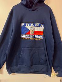 Felpa vintage Praha Drinking Team Czech Republic L