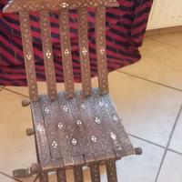 Sedie arabe ottocento madreperla